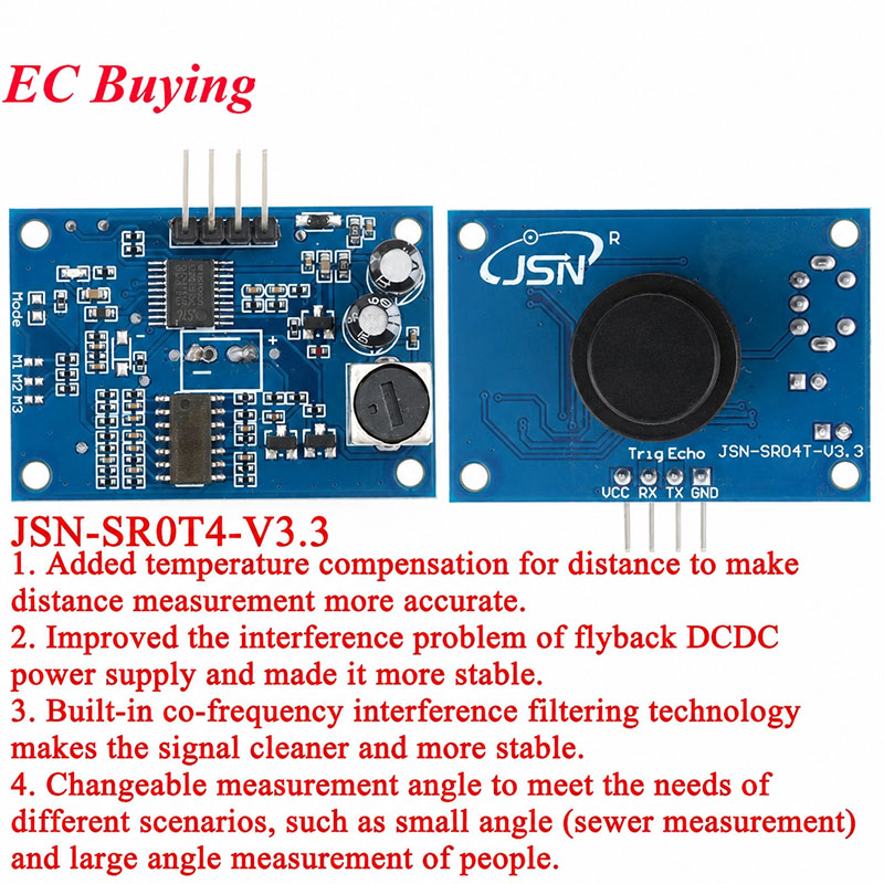 Hydration Sensor Skin - Waterproof Ultrasonic Module JSN-SR04T 3.0 JSN