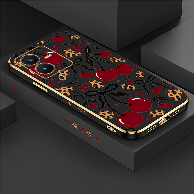 Vivo V40 - Print Cherry Case For Vivo V40