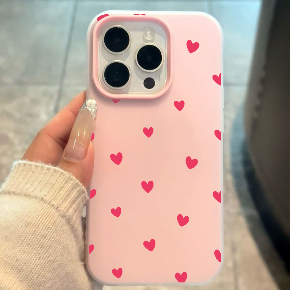 Red Love Heart Pattern Phone C - Xiaomi Redmi Note 14 评论和价格