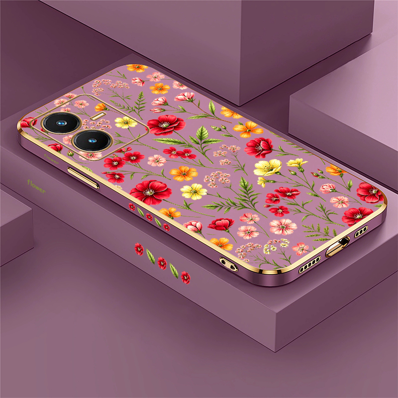 Cute Flower Pattern Case For V - Vivo V40 评论和价格