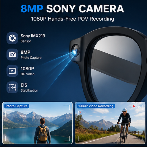 AI Smart Glasses 8MP Camera 10 - Smart Glasses Lens 评论和价格