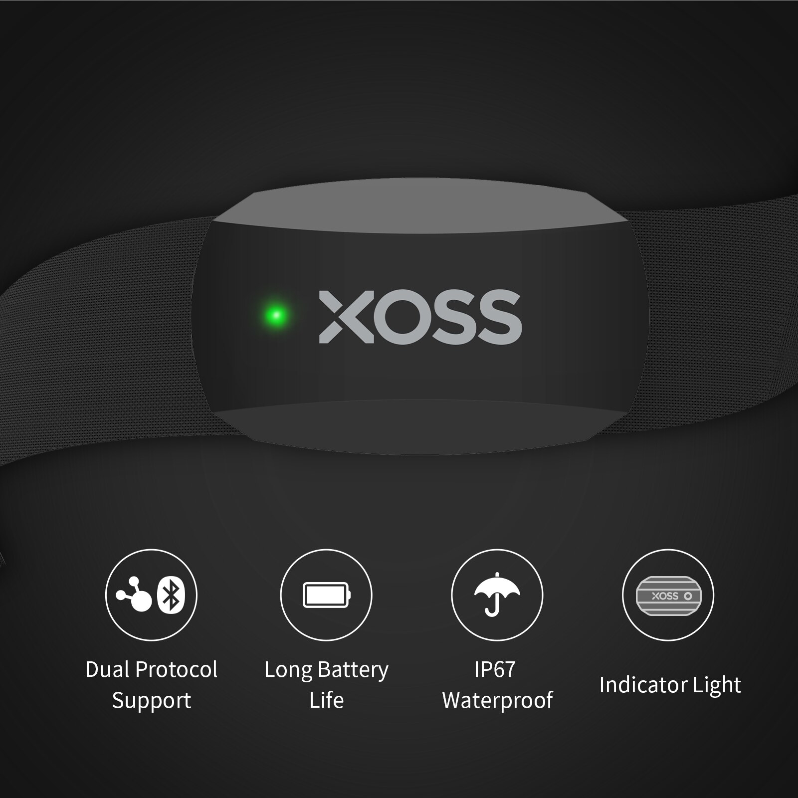 XOSS X2 Chest Strap Heart Rate - Breath Rate Monitor 评论和价格