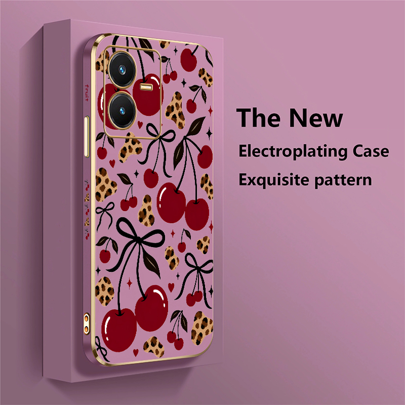 Print Cherry Case For Vivo V40 - Vivo V40 评论和价格