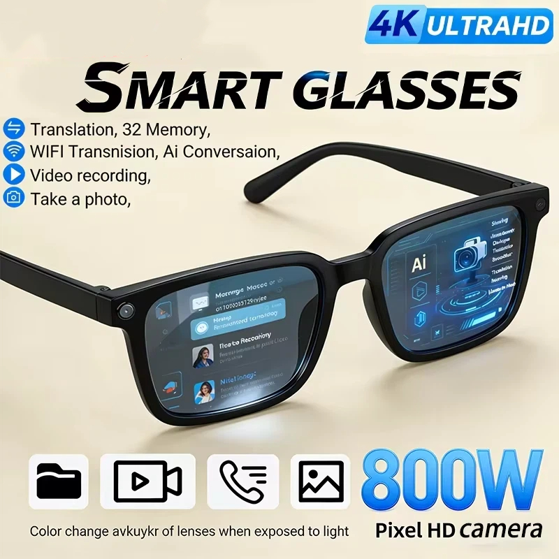 AI Smart Glasses 8K HD Photoch - Smart Glasses Lens 评论和价格